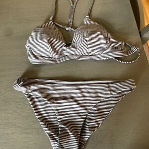 Hurley Black and grey Bikini Set Classic Swimwear